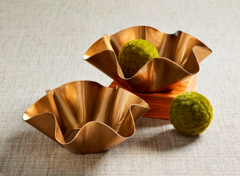 Brass Ruffle Bowl, 2 Sizes