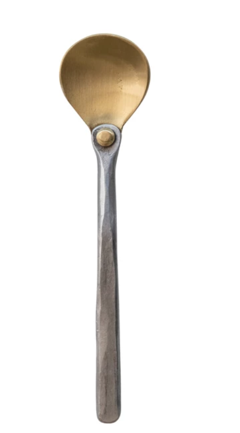 Brass Spoon w/ Hammered Aluminum Handle