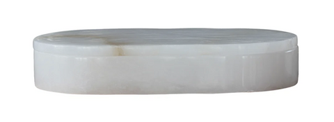 Alabaster Oval Box, Large