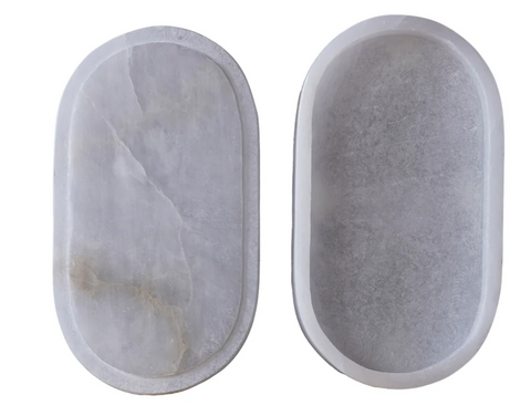 Alabaster Oval Box, Large