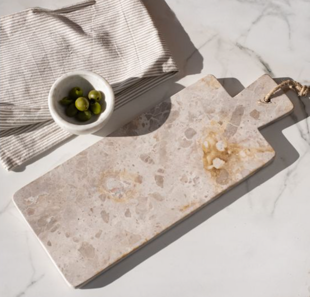Marble Cheese Board, Beige