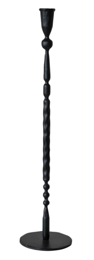 Hand-Forged Cast Iron Taper Holder, Black, 4 Styles