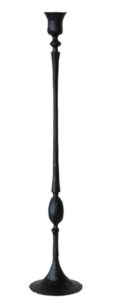 Hand-Forged Cast Iron Taper Holder, Black, 4 Styles