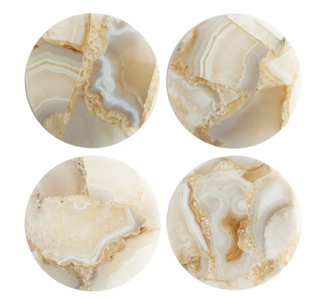 Agate Coasters, Set of 4