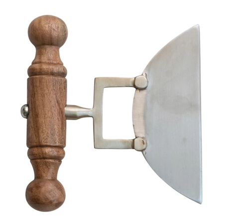 Cheese Knife with Brass Detail & Acacia Wood Handle