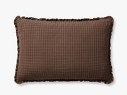 Dinah Chocolate Latte Lumbar Pillow, 16x26