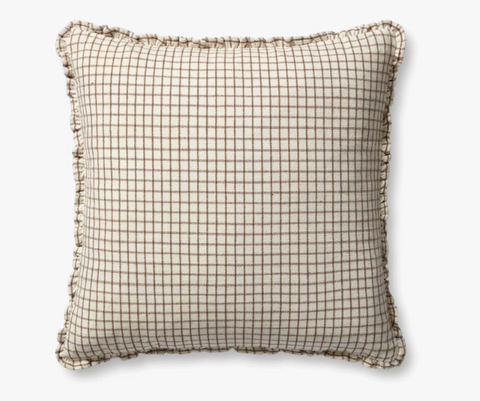 Dinah Ivory Earth Pillow, 22x22