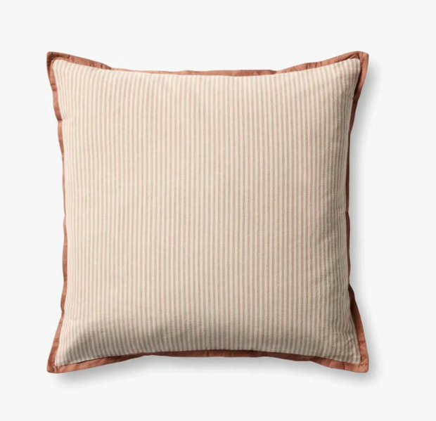 Woven Natural Terracotta Pillow, 20x20