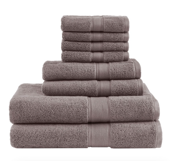 100% Cotton Towel, Mocha, 3 Sizes