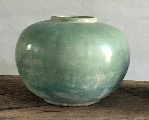 Aged Light Green Vase