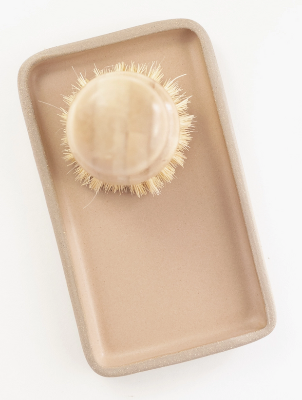 Handmade Ceramic Catch-All Trays, Oak Matte