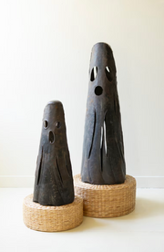 Rustic Iron Ghost Luminaries, Set of 2