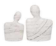 Marble Hugging Couple, White, Set of 2