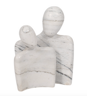 Marble Hugging Couple, White, Set of 2