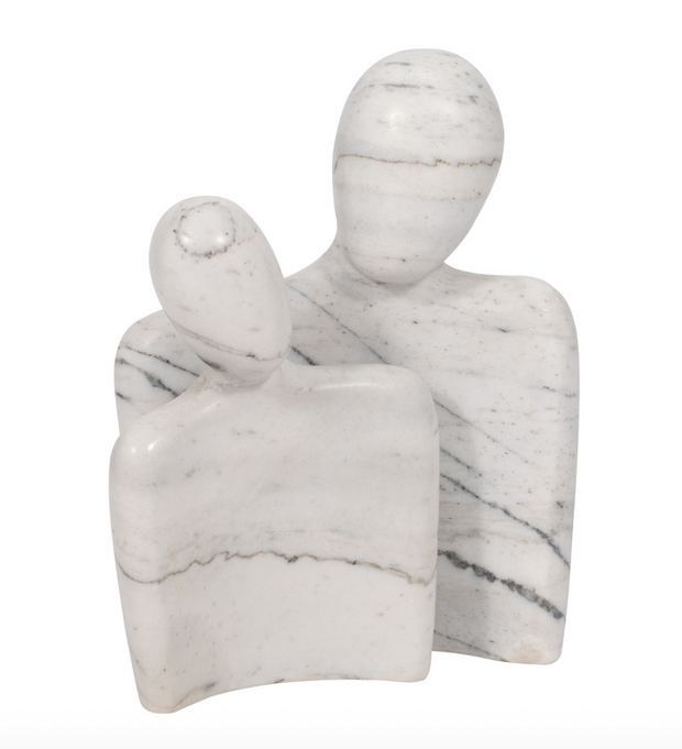 Marble Hugging Couple, White, Set of 2