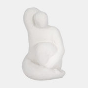 Raised Arm Posing Figure, White