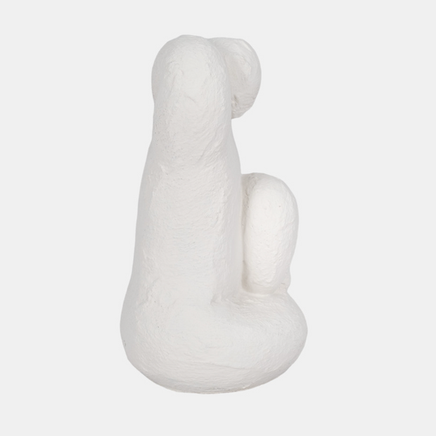 Raised Arm Posing Figure, White