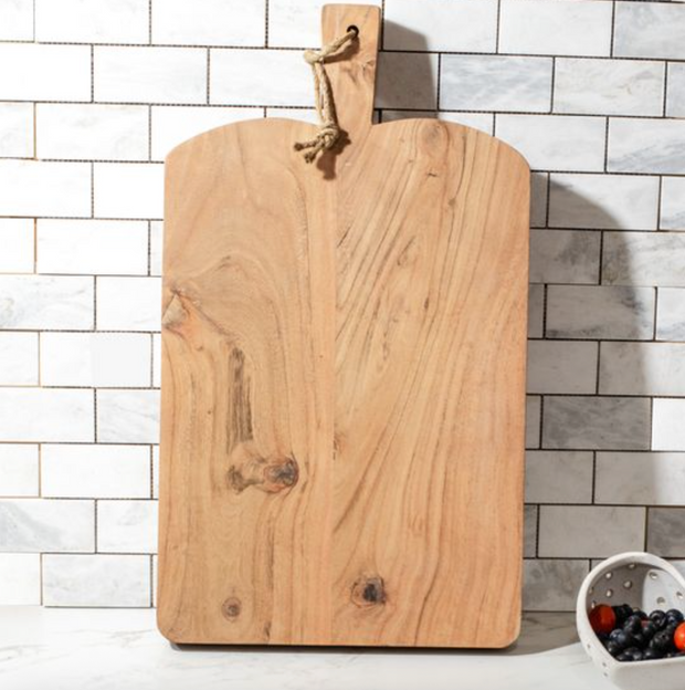 Chunky Curved Wood Cutting Board, 21.25"
