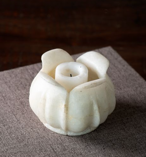 Flower Marble Candle Holder