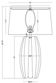 Burano Ceramic Table Lamp