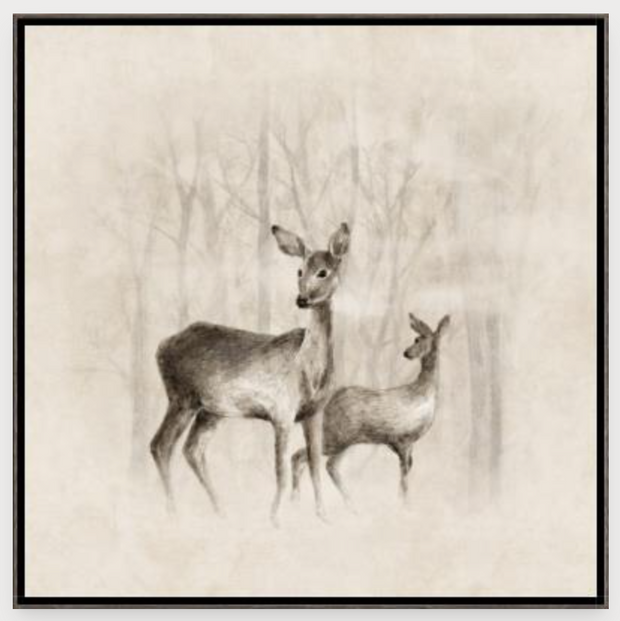 Misty Woods II Art, Grey, 24 x 24