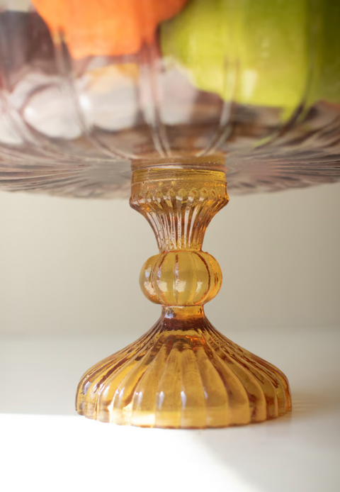 Scalloped Glass Compote