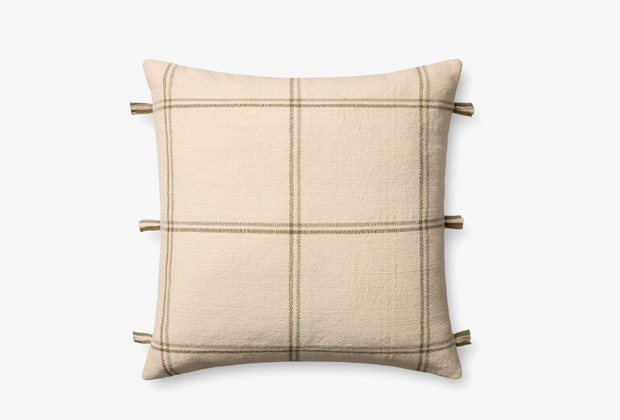 Lainey Natural Olive Pillow, 24x24