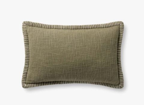 Olive Pillow, 13"x21"