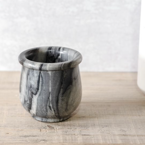 Black Marble Pot