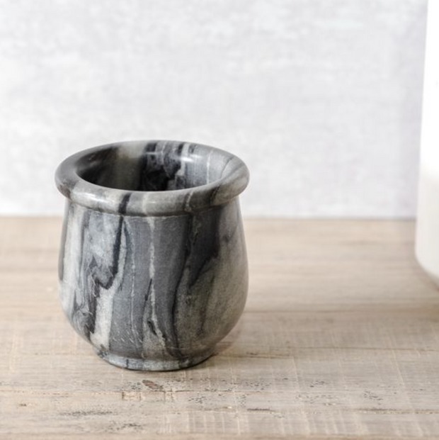 Black Marble Pot