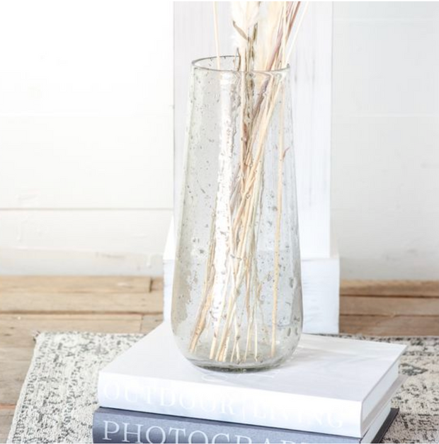 Stonewash Glass Vase, 13"