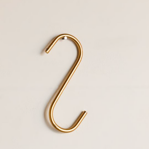 Gold "S" Hook, 4"