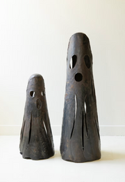 Rustic Iron Ghost Luminaries, Set of 2