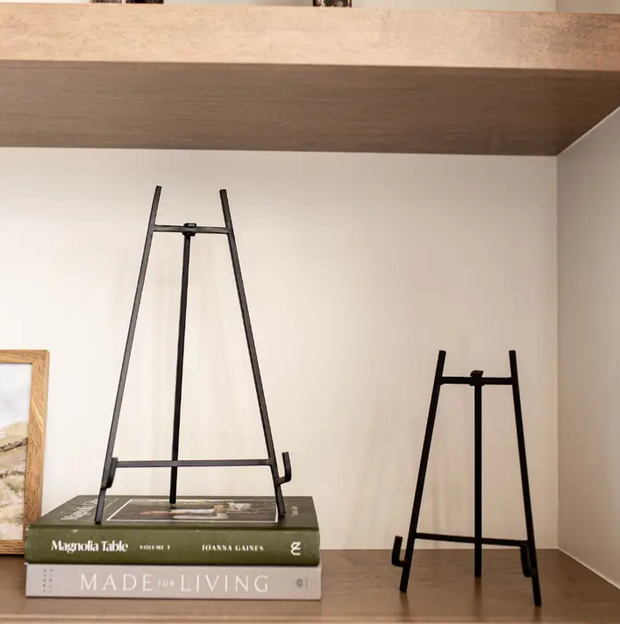 Art Photo Easel Black Iron Stand, Small