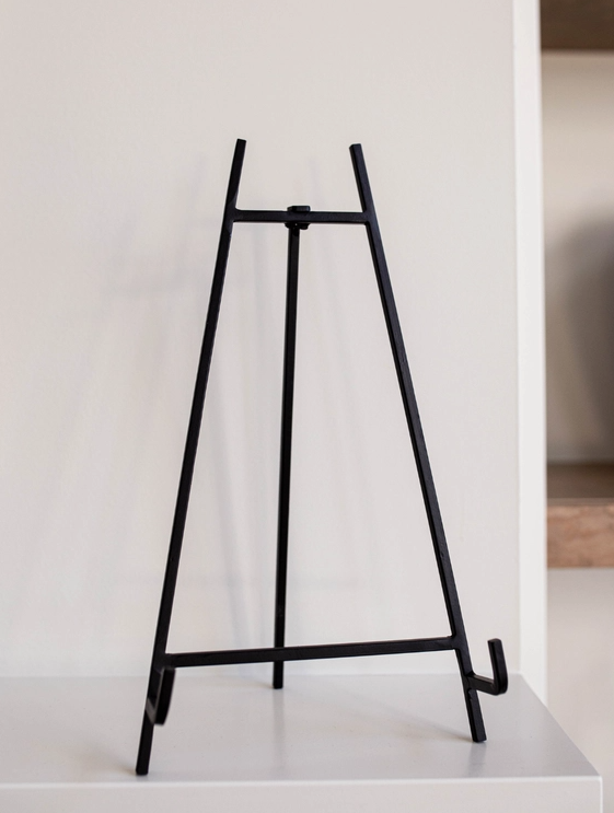 Art Photo Easel Black Iron Stand, Small