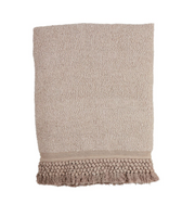 Tassel Throw Blanket, Taupe