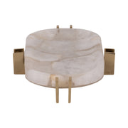 White Quartz Tray w/Gold Frame