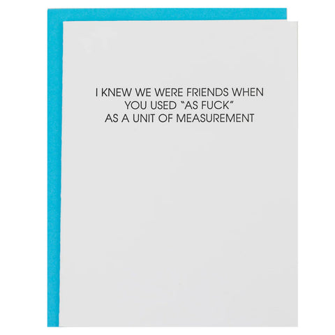 Unit of Measurement Greeting Card