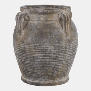 Vase w/Handles, Brown, 8"