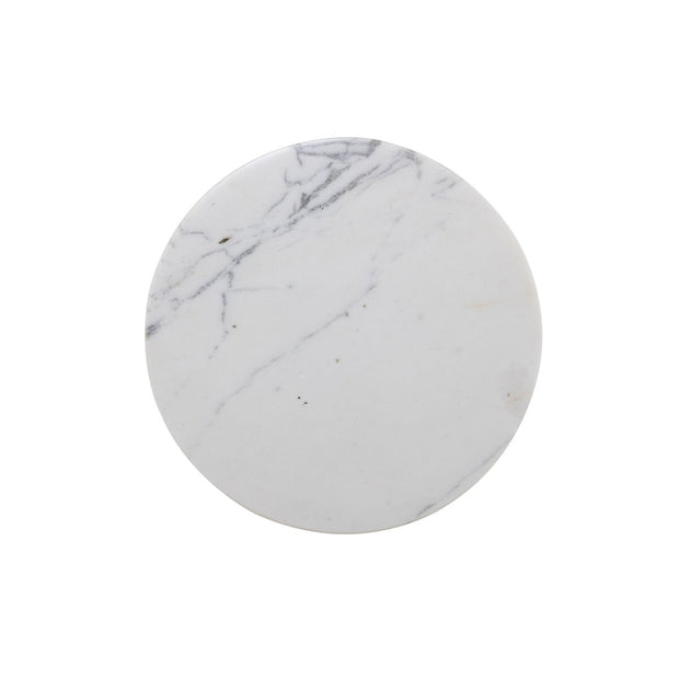 AS IS - Joey End Table, White Marble