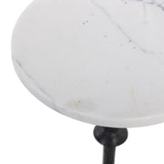 AS IS - Joey End Table, White Marble