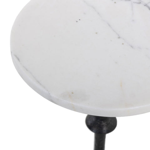 Joey End Table, White Marble
