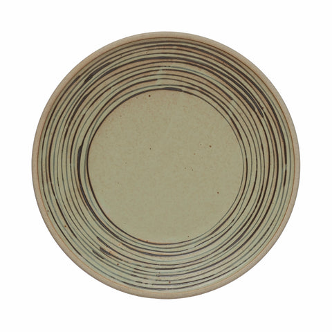 Hand-Painted Striped Plate