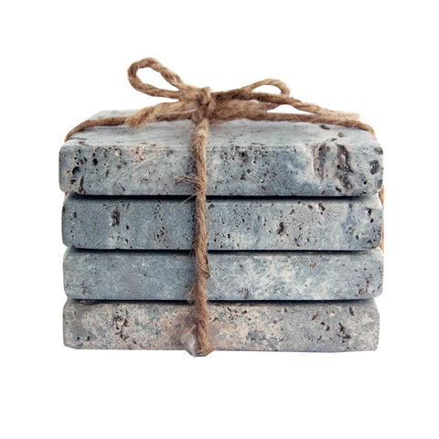 Travertine Coasters, set of 4