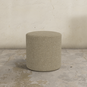 Theo Ottoman - Textured Linen Linen