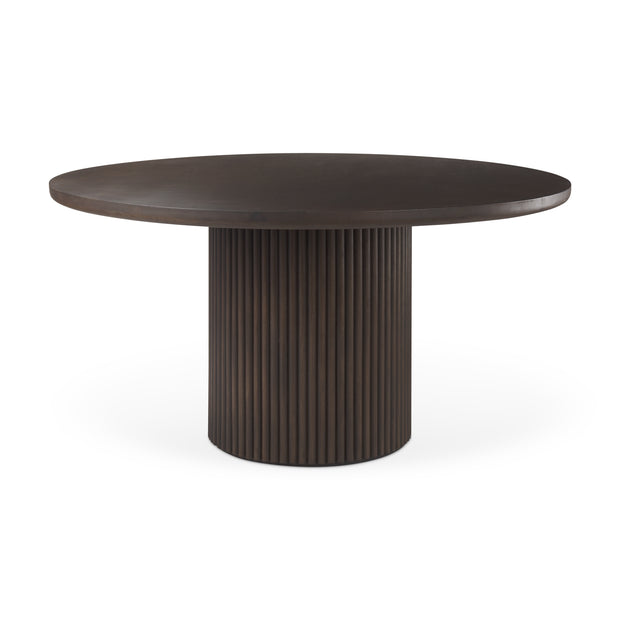 Taylor Dark Brown Fluted Dining Table