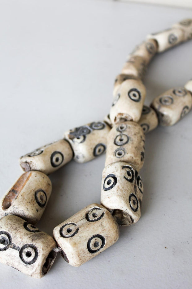 Etched Large Bone Beads