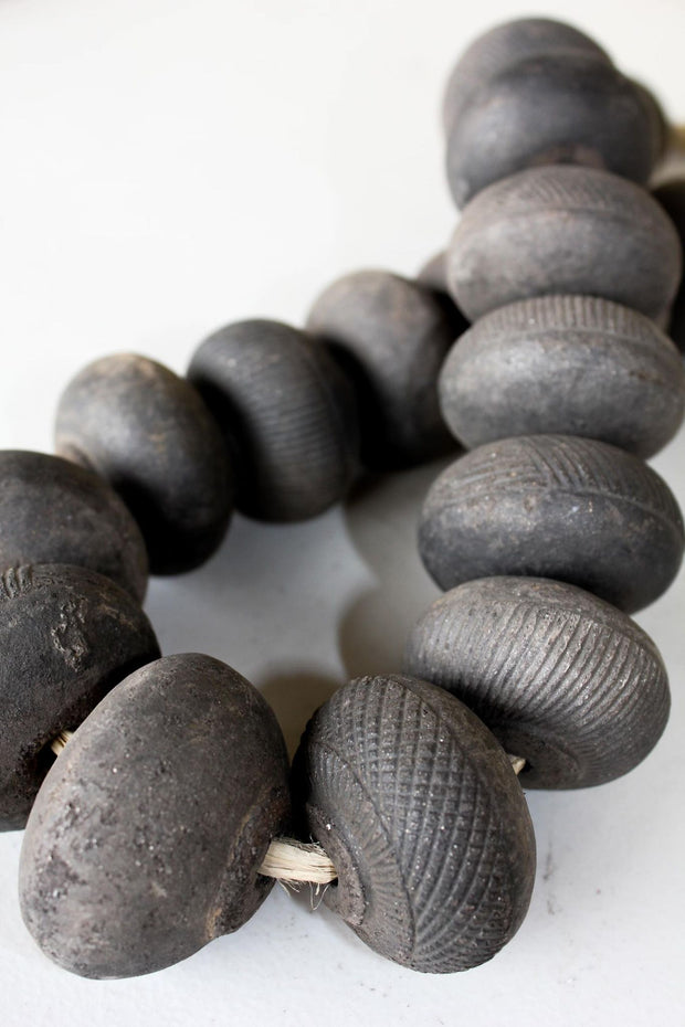Embossed Large Clay Beads