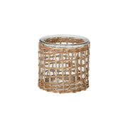 Rattan Wrapped Glass Vase, Two Sizes