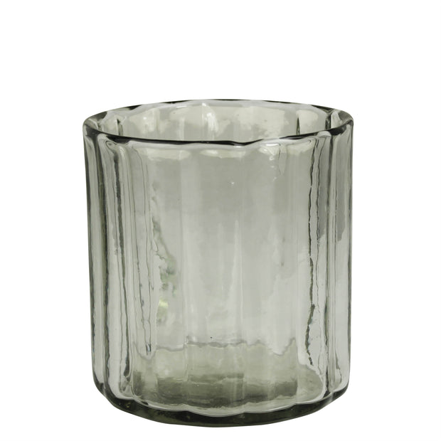 Ribbed Glass Vase, Two Sizes